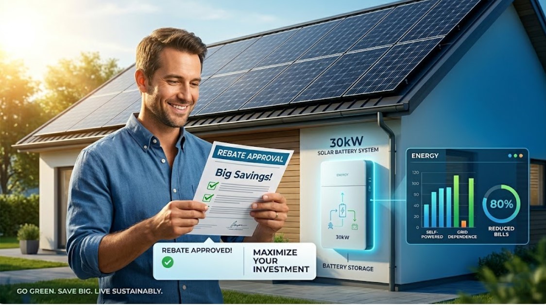 30kW Solar Battery System Rebate Advantage Explained